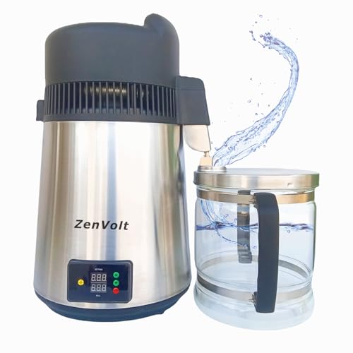 ZenVolt® 304 Stainless Steel Water Distiller - 6L (750W) with Advanced Time & Temperature Control