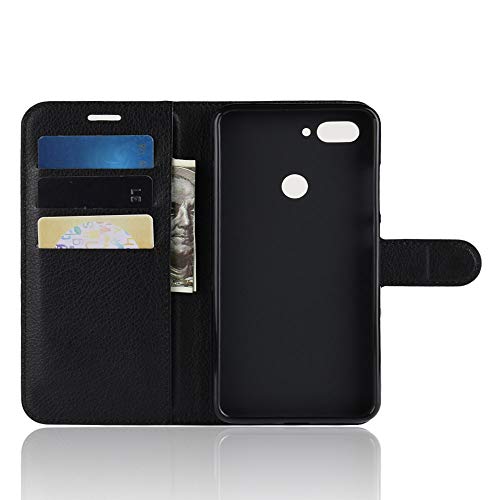 Capa Carteira Flip Wallet Case 360 Xiaomi Mi 8 Lite de Tela 6.26, Couro Sintético, Preto
