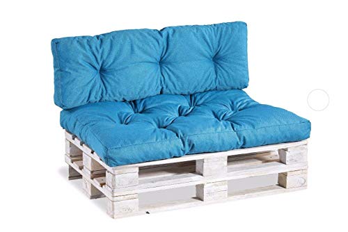 Cuscini Per Pallet E Divani Da Giardino – Trapuntati Con Imbottitura In Schiuma Granulare, 120x60 Cm, Rosa – Antimacchia E Facili Da Pulire