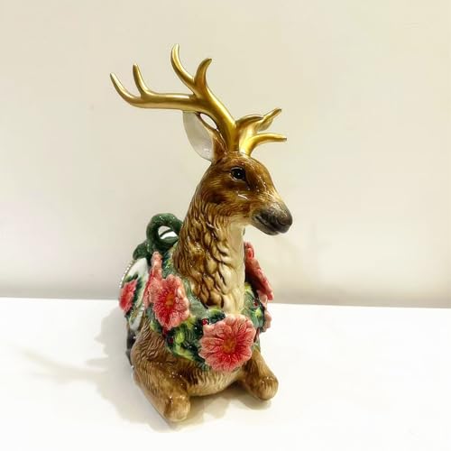 Estatua Decorativa de Reno Navideño en Cerámica miniatura 6