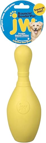 Miniatura 6 de JW Pet Bouncin' Bowlin Pin Perro Juguete Surtido Colores Brillantes 3 Tamaños