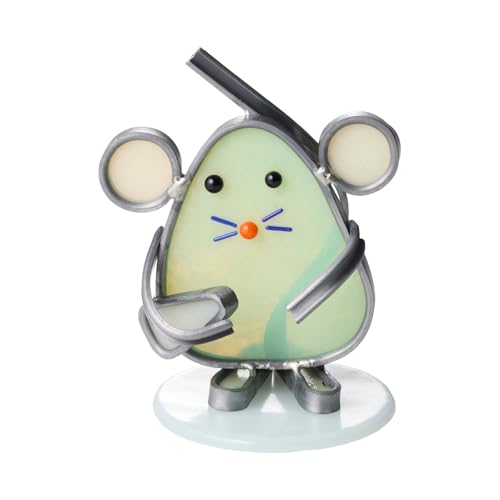 創作ステンドグラス工房 ビッグハウス ステンドグラス「干支置き飾り」子(ねずみ)