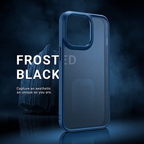 Torras Shockproof Compatible For Iphone 13 Pro Max Case, [Military Grade Drop Protection] [Sleek Premium Touch] Translucent Matte Phone Case For Iphone 13 Pro Max Case, Guardian Series, Blue #TOP7