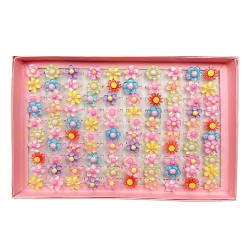 Bagues florales enfants en plastique pour animer un anniversaire