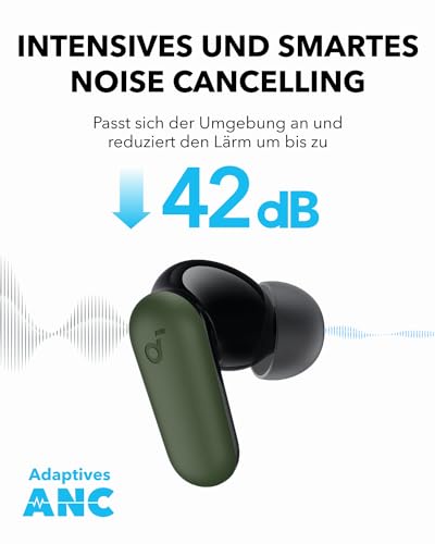 soundcore P30i by Anker Noise Cancelling Earbuds, smarte Geräuschunterdrückung, kraftvolle Bässe, 45h Spielzeit, 2-in-1 Case und Handyständer, IP54, kabellose Kopfhörer, Bluetooth 5.4, App Steuerung 3