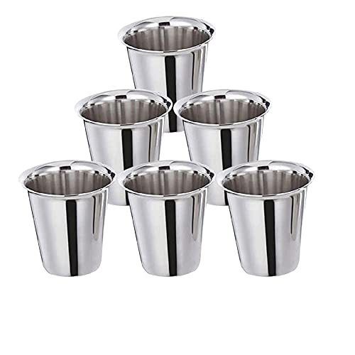 Stainless Steel Tumbler Glasses -Set of 6 - Capacity - 200ML (B085NXFH1V) Amazon Price History, Amazon Price Tracker