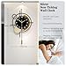 YIJIDECOR Wall Clock for Living Room Decor Decorative Wall Clock with Pendulum Silent Quartz Battery Operated Black Metal Large Clock for Dining Room,Kitchen,Home,Bathroom,Bedroom,13.8x21.3 in