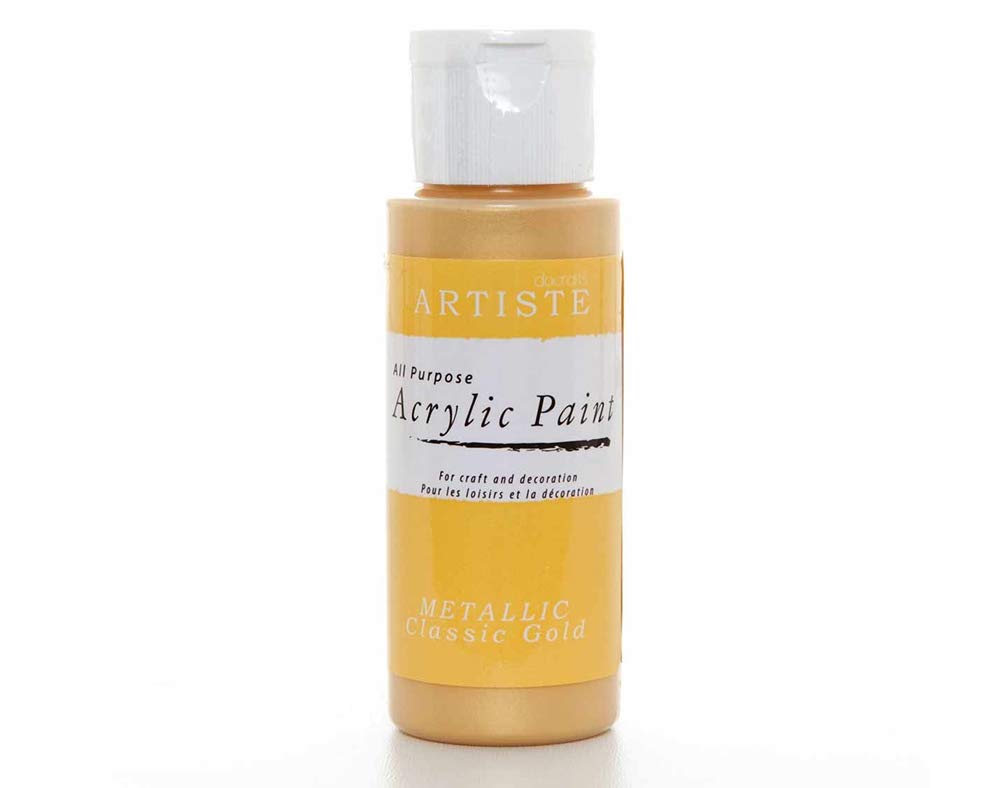 Metallic Gold docrafts Artiste All Purpose Acrylic Craft Paint - 59ml