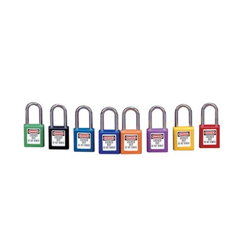 Xenoy KDL812BU Plastic Lock, Keyed Differently, 1-1/2" Shackle, 1-3/4" Body Height, Blue