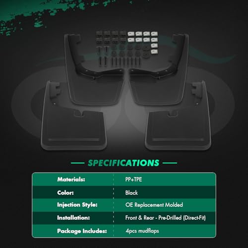 Image of SCITOO Mud Flaps 4PCS suitable for Ford for F-150 2021-2023 front & rear mud flaps splash guard set