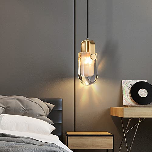 Plafonnier en cristal réglable pour chevet de chambre moderne