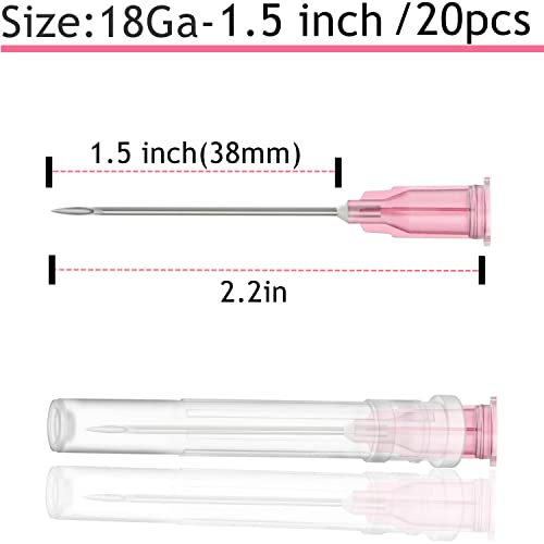 Kreireta KR-Z1122910218 20 Pcs 18Ga 1.5 Inch/38Mm Lab Dispensing Needle Luer Lock thumb #1