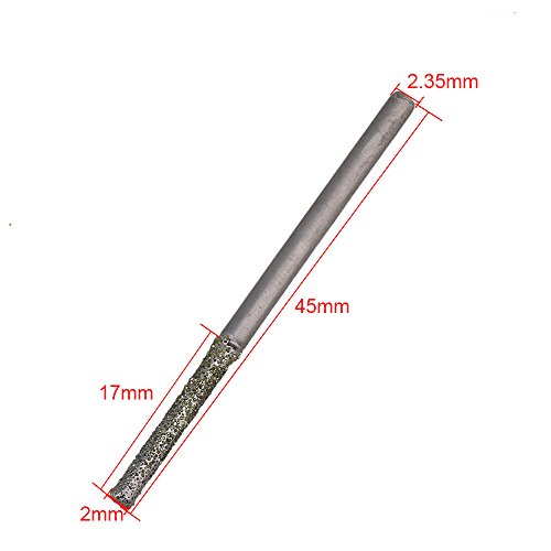 Bqlzr 2Mm Silver Extended Gems Diamond Drill Bits Bowlder Pearls Jewelry Agates Hole Drill Bits Diamond Coated Tip Pack Of 10 #TOP4