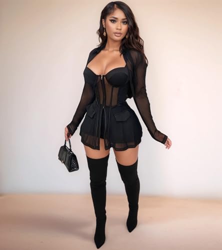 Image of Jigfar Women Sexy Elegant Bodycon Jumpsuit Going Out Romper Birthday Party Club Night Outfits