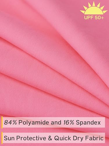 Image of Poroka 3 Pieces Girls UPF 50+ Sun Protective Rash Guard Toddler Swim Shirt Quick Dry Toddler Girl Sports Shirt