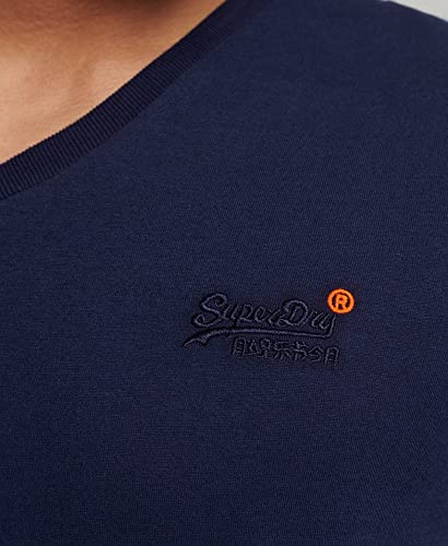 T shirt classique à col Superdry V en coton bio - vue 4