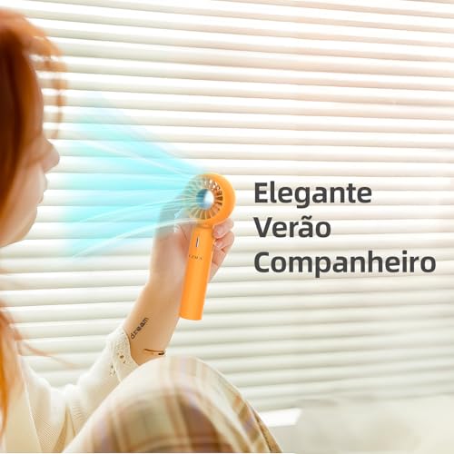 EZRA Ventilador de Mesa Portátil 2 em 1 Silencioso Tipo C Recarregável, 8 Horas, 3 Engrenagens Venti