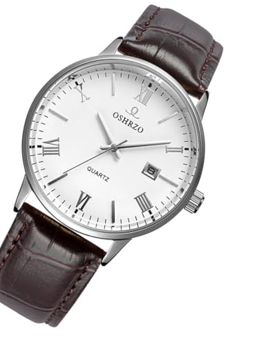 Image of Men's Mechanical Automatic Watch - Leather Strap, Waterproof, Classic Casual Wristwatch