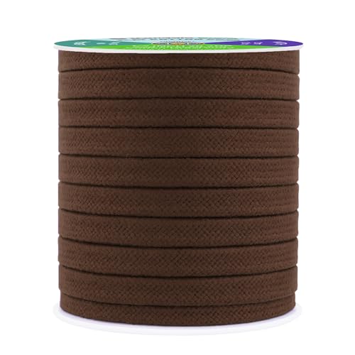 Mandala Crafts 1/2 Inch Dark Brown Flat Drawstring Cord for Hoodies
