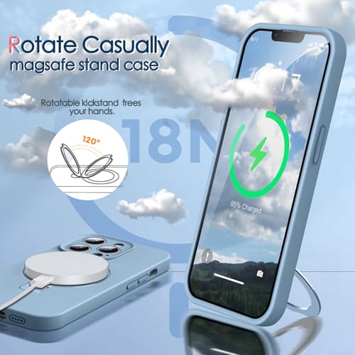 Coque iPhone 13 Pro Max anti-choc silicone liquide fine et support - 2
