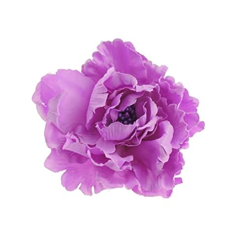 Glamour Girlz Womens Flower Girls Wedding Layered Flower Hair Clip Fascinator Races (Lilac) Cover