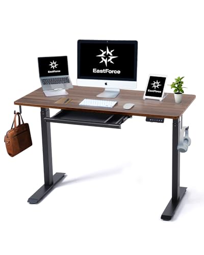 Amazon.co.jp: EastForce 昇降デスク 電動 幅120×奥行60 引出し