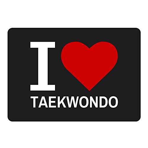 Multifanshop Mouse Mat Classic I Love Taekwondo Black