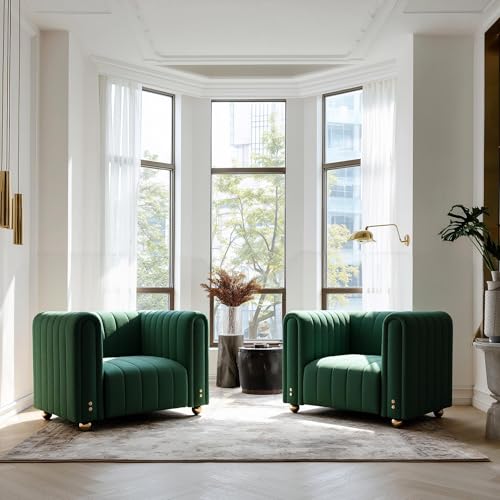 UDiaoszAM Modern Luxury Velvet Sofa Set Two Single Seaters with