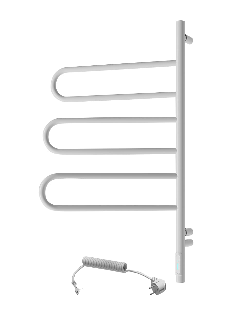 Elna Elektryczny grzejnik łazienkowy, 90 W, 835 x 460 mm, biały, suszarka na ręczniki, 3 obrotowe ramiona, timer i termostat, IP44