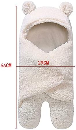 Yinuoday Baby Swaddle Newborn Sleeping Bag Soft Sleep Sack Plush Cute Wrap Stroller Bed Receiving Blanket for Girls Boys Unisex (White)