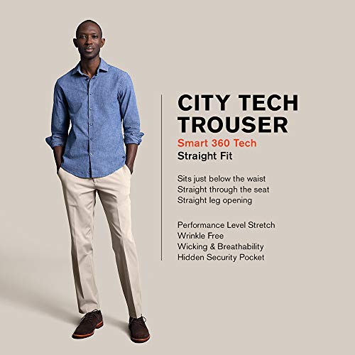 DOCKERS Mens City Tech Trouser Straight Fit Smart 360 Tech Pants4