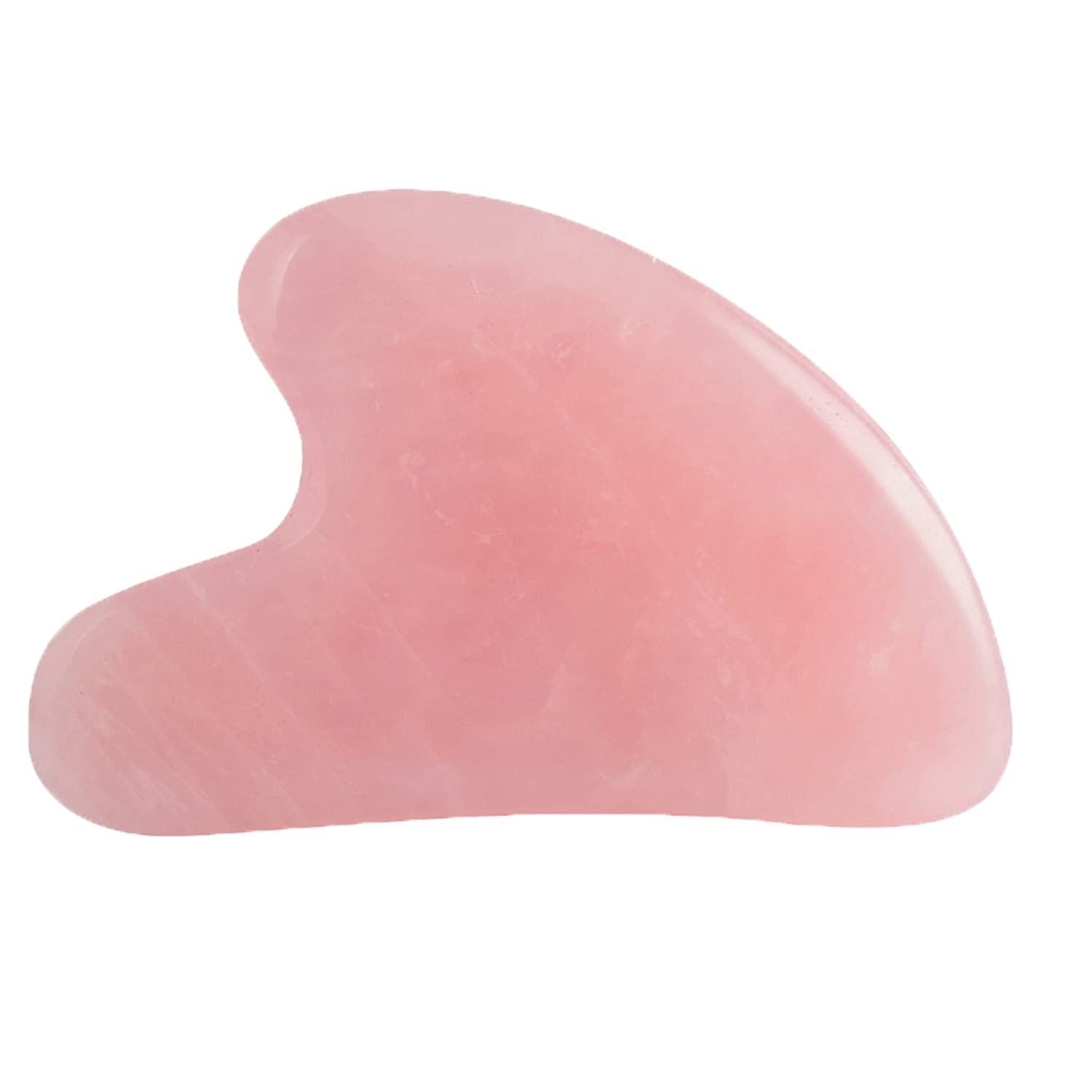 Gua Sha Tool for Face: Real Jade Gua Sha Tools Beauty Skin Care Facial Massager Scrapping Board, for Face and Body, for SPA Acupuncture Therapy Trigger Point Treatment(Pink)
