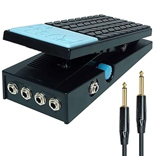 Volume pedal with tuner out output High-ohmic version e.g. for guitar/bass, Regulator for adjusting the minimum volume 2 x 6.3 mm jack output / 2 x 6.3 jack input Keepdrum jack cable