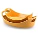 Rachael Ray Stoneware 1-1/4-Quart and 2-1/4-Quart Oval Bubble & Brown Baker Set, Yellow