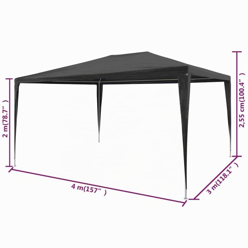 vidaXL Tonnelle Tente Réception Pavillon Belvédère Chapiteau Jardin Terrasse
