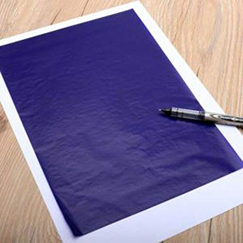 BE-TOOL Kohlepapier, 100 Stück, A5, Kopierpapier, wiederholt blaues Kohlepapier für Holz, Papier, Leinwand (12,75 cm x 18,5 cm)