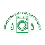 Stickers gravés Service de blanchisserie avec logo, nettoyage et séchage 30x53.2cm Culture du tatouage Vert