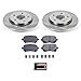 POWERSTOP KOE4569 Rear Autospecialty Replacement Brake Kit with Brake Rotors and Ceramic Brake Pads For 2008-2012 Town & Country | 2008-2011 Grand Caravan | 2009-2012 Journey VW Routan