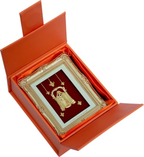 Image of EKA Divine Series - Balaji 24kt Gold Foil Frame | Vastu Positive Artwork for Wealth, Peace & Devotion | Religious Decorative Gift for Home, Housewarmings,Office & Pooja Room (7.5 cm x 9 cm)