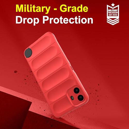 Image of amazon basics Back Case Cover for CMF by Nothing Phone 1 | Compatible for CMF by Nothing Phone 1 Back Cover | Liquid Silicon Magic Case with Camera Protection | Red