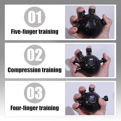 Fortalecedor De Agarre De Dedos, Finger Grip Strengthener, Entrenador De Fuerza De Agarre para Juguete de Bola de Descompresión, Entrenamiento Muscular y Rcuperación de Lesiones - Imagen 3