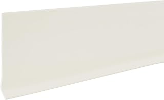 M-D Building Products 4-Inch x 60-Feet Dry Back Vinyl Wall Base, Flexible Dry Back Vinyl Trim with Toe - Easy Install Molding Trim for Floors and Baseboards, Almond (73899)