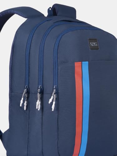Image of Varsity Pro Solid Backpack, 35L, 3 Compartments + 1 Pocket, File Folder Section, Built-in Organizer, Spacious School, College & Office Bag