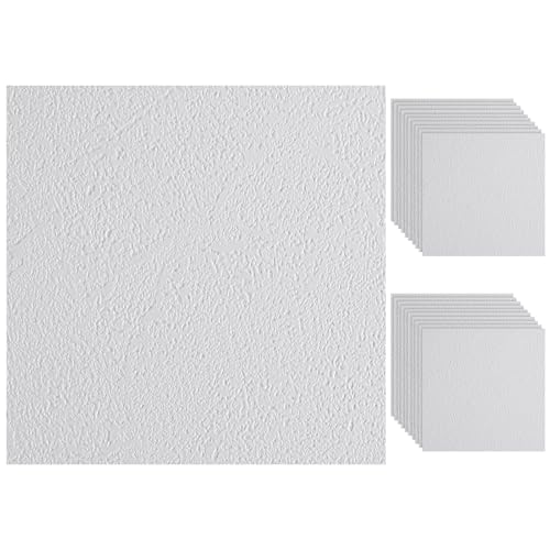 Pangda 20 Pack Self Adhesive Drywall Patch Stickers 3.9 x 3.9 Inch Pre Textured Paintable Wall Hole Patch Wall Patches for Holes Drywall Repair Tape for Walls Ceilings and Plaster Surfaces