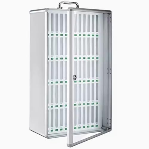 Armadietto di Sicurezza in Lega di Alluminio per cellulari - Cassetta di Sicurezza con Chiave per cellulari, Ideale per scuole, fabbriche e aziende (6 Scomparti)