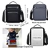 A-QMZL Shoulder Bag Men's Crossbody Bag Large Capacity Messenger Bags Nylon Man Bag Casual Handbag Side Satchel with Multiple Pockets for Working HikingTraveling (Black 1) #5