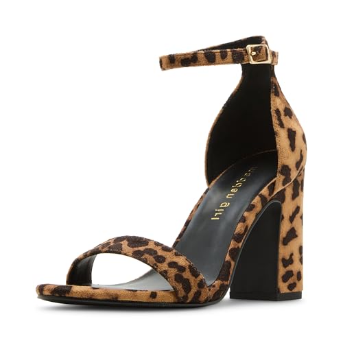 Madden Girl Womens Sashha Heeled Sandal, Leopard, 8