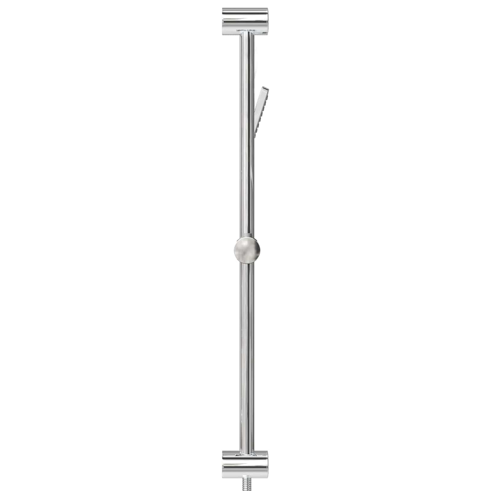 Mangloder Juego de sistema de ducha cromado de acero inoxidable de 70 cm, montaje en pared, alta presión, ahorro de agua, ajustable, soporte para alcachofa de ducha para baño