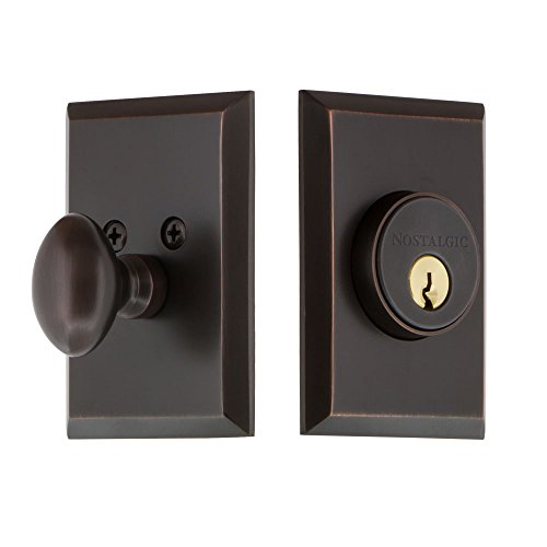 Image of Nostalgic Warehouse New York Plate Single Cylinder Deadbolt Lock