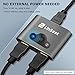 LinSeek HDMI Switch 8K HDMI Switcher Splitter 2 in 1 Out, Bi-Directional HDMI Switcher Supports 8K@30Hz,4K@120Hz, Aluminum HDMI Switch for PS5/4, Xbox, Roku, Apple TV, Fire Stick—Space Grey